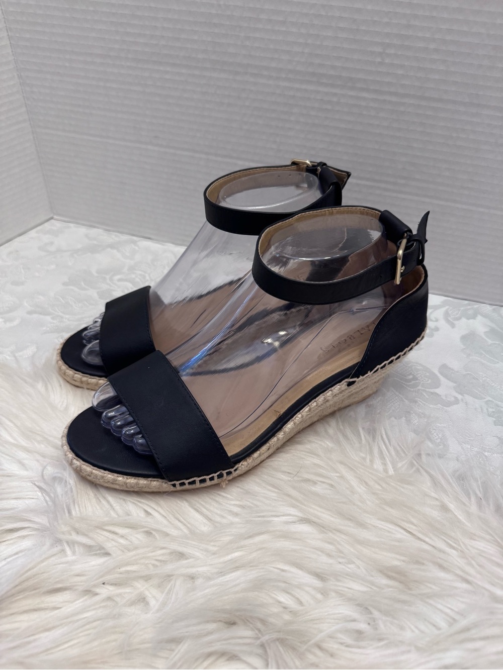 Talbots Size 9 Espadrille Wedge Sandal Open Toe Ankle Strap Comfort Preppy